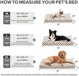 JOEJOY Dog Bed for Medium Dogs, Large Orthopedic Dog Bed with Removable Washable Cover, Cute Modern Plush & Memory Egg Crate Foam Dog Bed, 30 x 20 inch, Brown