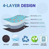 Washable Pee Pads for Dogs, 4-Pack Reusable Puppy Pads, Waterproof Non-Slip Wee Wee pad, Absorbent and Leakproof Training Mats for Potty, Crate, Playpen, Bed, Sofa, 18"x 24"