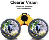 Compact Binoculars for Kids Bird Watching Hiking Camping Fishing Accessories Gear Essentials Best Toy Gifts for Boys Girls Children Toddler Waterproof 5X30 Optical Lens Including Compass