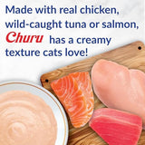 INABA Churu Cat Treats, Lickable, Squeezable Creamy Purée with Vitamin E, 0.5 Ounces per Tube, 120 Tubes Total, Tuna Variety