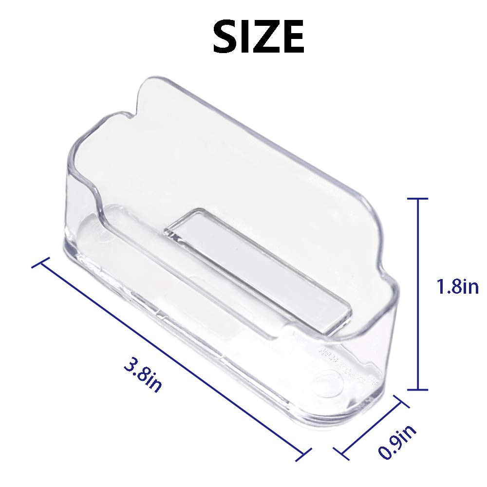 Qizpcer 8 Pack Plastic Business Card Holder - Clear Business Card Case for Desk - Office Acrylic Business Card Stand Display