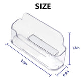 Qizpcer 8 Pack Plastic Business Card Holder - Clear Business Card Case for Desk - Office Acrylic Business Card Stand Display