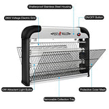 Indoor Electric Bug Zapper, 2800V Powerful Flying Insect Mosquito Killer w/ 20W Blue Light Attract, Plug-in Pest Control Machine for Moth, Fruit Fly, Fungus Gnat, Garage Bug Catcher/Eliminator/Trap
