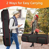 SNIGJAT 76 Key Keyboard Case Soft (Interior: 48.4"x 18"x6.1"), Padded Piano Case with Handle and Adjustable Shoulder Straps, Keyboard Gig Bag with 3 Pockets for Instrument Parts and Accessories