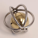 Fosrion Heavy Duty Stainless Steel Bird Toy for Large Parrots - Chew-Proof Foraging Ball with Bell for Macaws, Cockatoos, African Greys (Large)