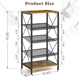 Guitar Pedal Organizer, 5 Tier Tuner Pedal Storage Shelf, Vintage Pedal Board Holder Stand, Freestanding Wooden Music Tuning Accessories Organization for Bass Guitar Ukulele Violin