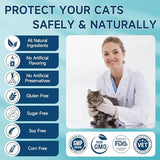 Flea Treatment for Cats, 200 Treats Flea and Tick Prevention for Cats Chewables, Natural Cat Flea and Tick Treatment Pills Daily Oral Flea Supplement, Kitten Cat Flea Treatment, Chicken Flavor