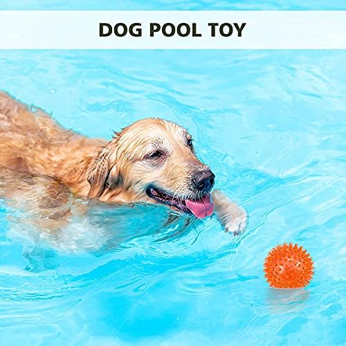 petizer 6 Pack 2.5” Squeaky Dog Toy Balls, Floating Dog Pool Balls, Spiky Dog Balls, Durable Interactive Fetch Toys for Puppy, Dog Chew Toys for Teething (2.5", Small Dog)