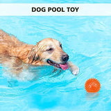 petizer 6 Pack 2.5” Squeaky Dog Toy Balls, Floating Dog Pool Balls, Spiky Dog Balls, Durable Interactive Fetch Toys for Puppy, Dog Chew Toys for Teething (2.5", Small Dog)