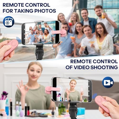 RF Remote Control Page Turner for Kindle Paperwhite,Kindle Accessories Remote Photo and Video for E-Book iPhone iPad Android Tablets Reading Novels Comics Remote Control Extenders(Pink)