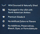 Wag Split Elk Antler, Naturally Shed, Long Lasting for Aggressive Chewers, Large (Best for Dogs 30-45 lbs)