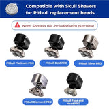 12 Pack Shaver Replacement Blades Compatible with Skull Shaver Pitbull Gold PRO & Silver - 4 Head Skull Shaver Blades, Enhanced Pitbull Shaver Replacement Heads for Superior Shaving