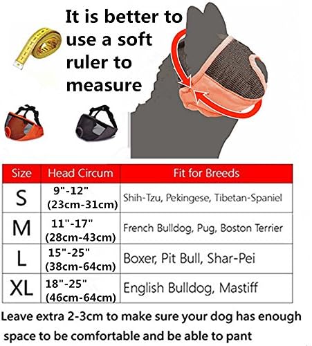 Short Snout Dog Muzzle- Adjustable Breathable Mesh Bulldog Muzzle for Biting Chewing Licking Grooming Dog Mask,Grey(Eyehole) S