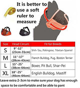 Short Snout Dog Muzzle- Adjustable Breathable Mesh Bulldog Muzzle for Biting Chewing Licking Grooming Dog Mask,Grey(Eyehole) S