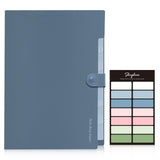 SKYDUE Expanding File Organizer with 8 Pockets, Accordion File Folders with Labels, Portable Document Paper Bill Receipt Organizer, Home College School Office Supplies, Letter Size, Blue