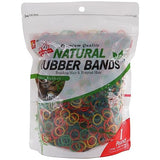1 LB Rubber Bands Hair Band Soft Elastic Hair Accessories Braid Mini Hair Ties Stretchy Hair Ties No Damage Rubber Bands for Hair Made in Vietnam (Natural)