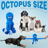 LEGEND SANDY Tough Dog Toys, Stuffed Dog Chew Toys, Large Dog Toys to Keep Them Busy, Interactive Dog Toys, Squeaky Dog Toys, Tug of War Dog Toy, Crinkle Dog Toy (Blue Octopus)