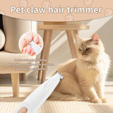 Upgraded Dog Paw Trimmer - Rechargeable Pet Shaver with LED Light, Low Noise Clippers for Eyes, Ears, Face & Rump