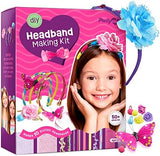 Headband Making Kit for Girls - Make Your Own Fashion Headbands for Kids - DIY Hair Accessories Set - Arts & Crafts Easter Gift for Ages 5-12 Year Old Girl - Little Children's Art & Craft Gifts