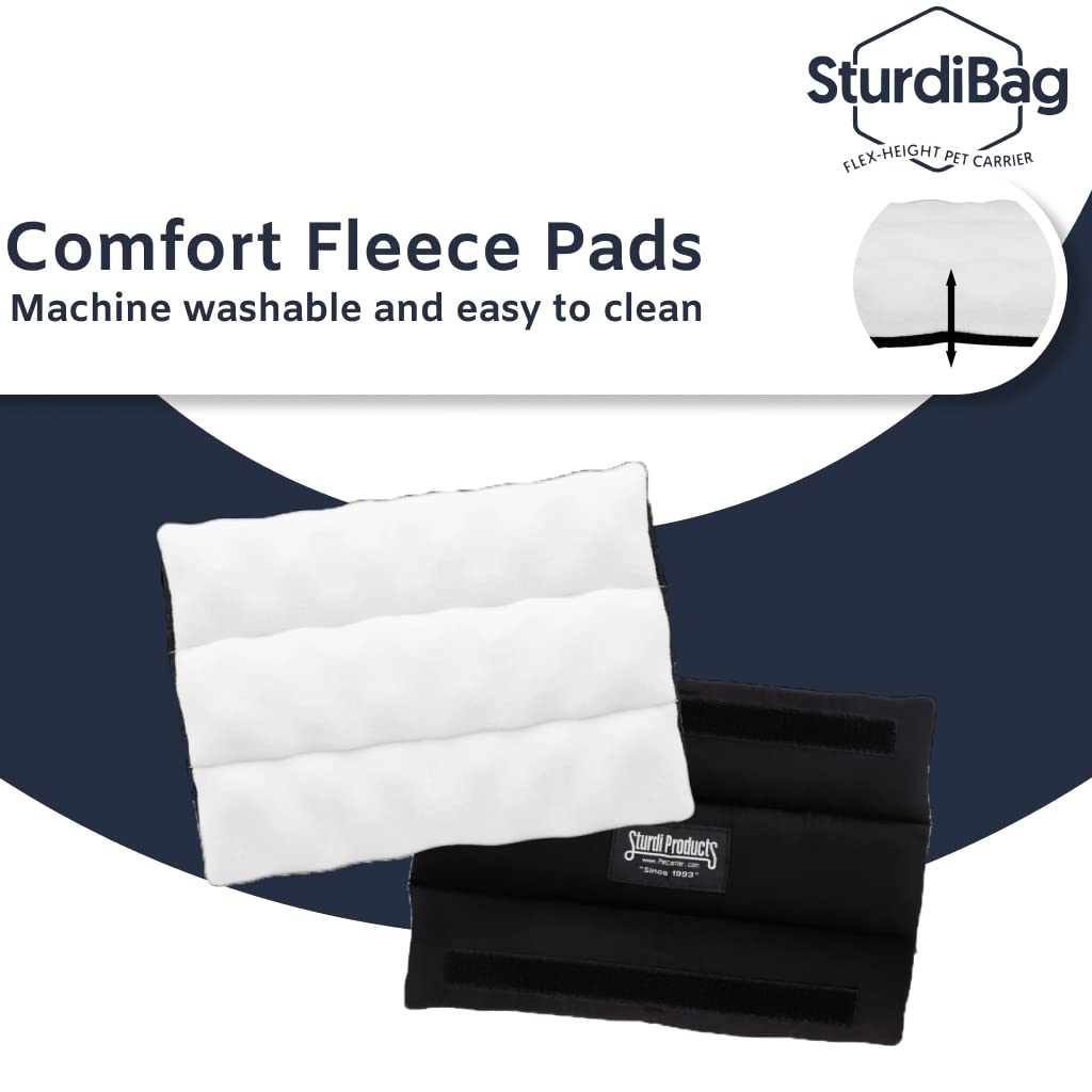 SturdiBag XL Pet Travel Carrier: Flexible Height for Cat and Dog Soft Sided with Safety Clips and Seatbelt Straps | Smoke, 20" x 16" x 12" (PN: SB3-PRO-SM)