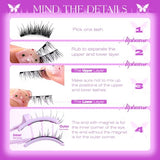 Half Lashes Magnetic Eyelashes With Applicator Cat Eye Magnetic Lashes with Clamp Wispy False Eyelashes Natural Look No Glue Needed pestañas postizas magneticas by ALPHONSE