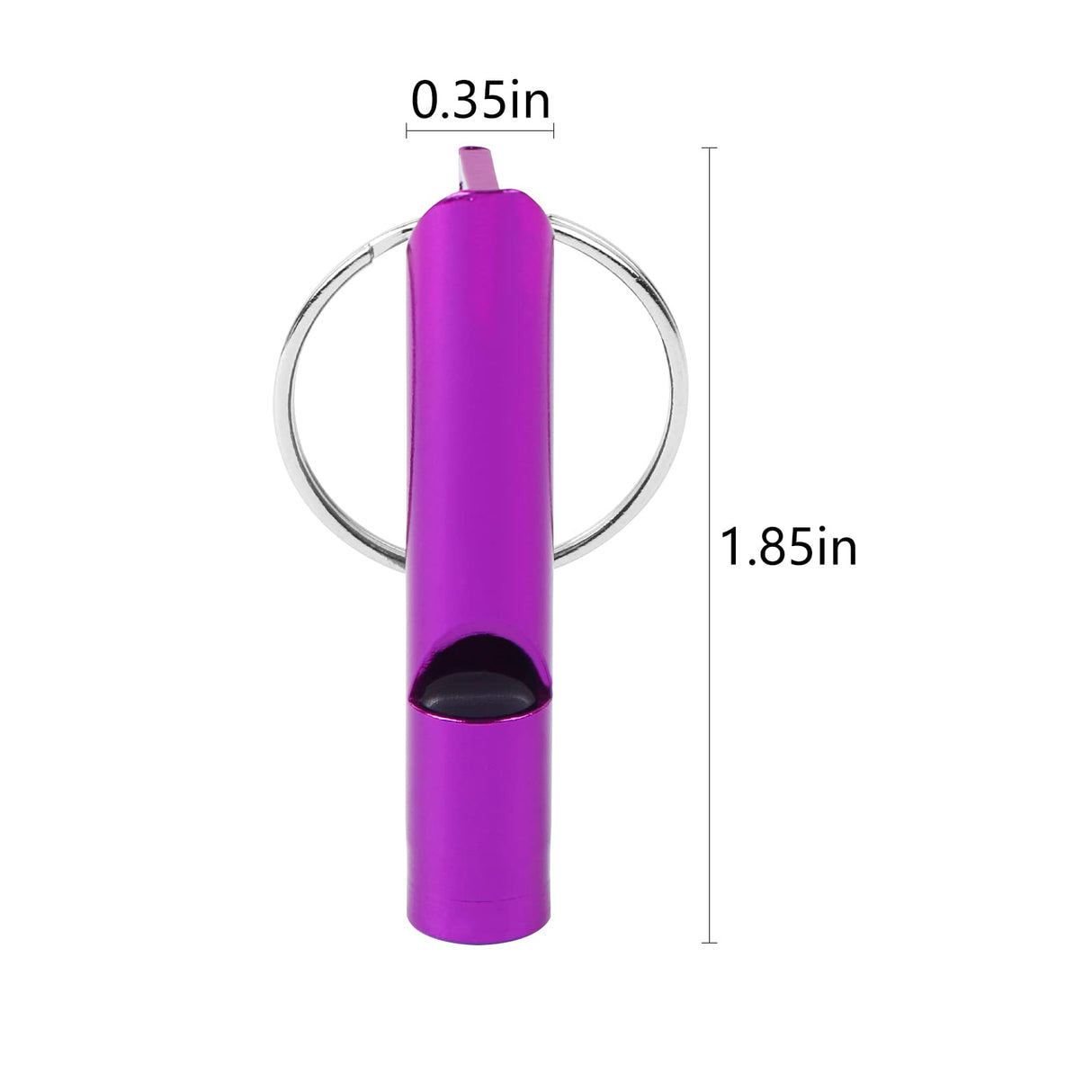 MIDELONG 6 pcs Emergency Whistle with Key Chain, Aluminum Extra Loud Safety Survival Whistle Keychain for Outdoor Sports Camping Hiking Boating Hunting, 6 Colors