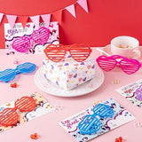 JOYIN 32 Packs Valentines Day Shade Glasses with Gift Cards Heart Shaped Shutter Heart Glasses Valentines Day Accessories for Kids Party Favor Classroom Exchange Prize Supplies