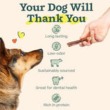 WOOF Bully Sticks Dog Treats - Chew Sticks for Dogs - Long-Lasting Dog Chew Treats - Dog Products Made with Free-Range, Grass-Fed Beef - 6" Sticks - 25pk