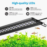 NICREW C10 24/7 LED Aquarium Light for Plants, 12-18 Inches, 9W, Full Spectrum Fish Tank Light with Timer, Brightness Adjustable
