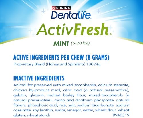 Dentalife Purina ActivFresh Daily Oral Care Mini Dog Chews - 56 Treats