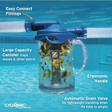 Zodiac Genuine Parts Cyclonic Leaf Catcher, Connects to Suction-Side Pool Cleaners to Capture Leaves & Other Debris, Universal Hose Connection Included