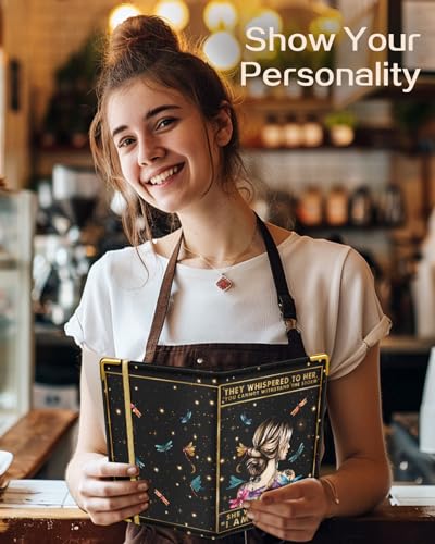 Slohif Server Book for Waitress Cute Serving Books with Zipper Pocket Accessories Leather Server Check Book Restaurant Waiter Server Booklet Ticket Book Holder Beauty