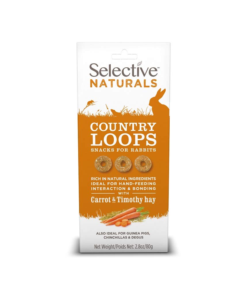 Selective Naturals Country Loops with Carrot & Timothy Hay (Pack of 4)