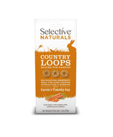 Selective Naturals Country Loops with Carrot & Timothy Hay (Pack of 4)