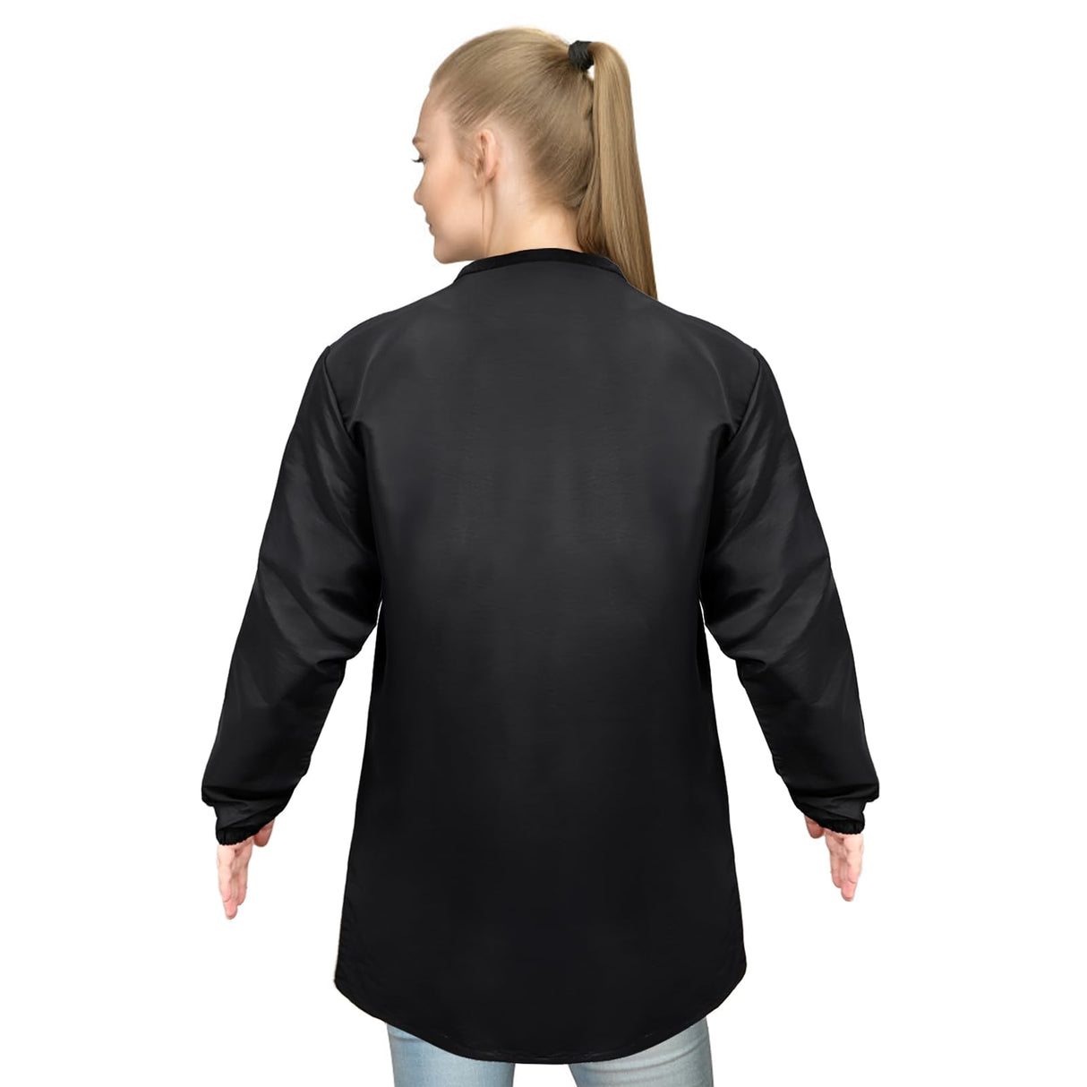 Pumtus Waterproof Pet Grooming Smock, Long Sleeves Dog Grooming Workwear, Baber Hairdresser Uniform with Full Zipper & Pockets, Anti-Static Professional Stylist Jacket for Salon, Pet Shop (Medium)