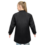 Pumtus Waterproof Pet Grooming Smock, Long Sleeves Dog Grooming Workwear, Baber Hairdresser Uniform with Full Zipper & Pockets, Anti-Static Professional Stylist Jacket for Salon, Pet Shop (Medium)