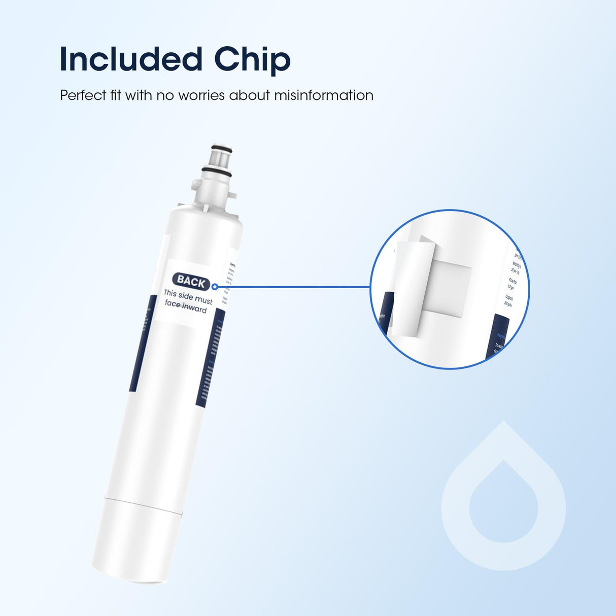 GLACIER FRESH RPWFE (with CHIP) Refrigerator Water Filter, Replacement for GE RPWFE, RPWF, WSG-4, WF277, GFE28GMKES, PFE28KBLTS, GFD28GSLSS, PWE23KSKSS, GYE22HMKES, DFE28JSKSS,2 Pack