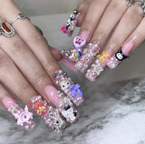 112 PCS Nail Charms Bulk Set for Kawaii Kitty Charms Bling Cute Cross Star Charms Nail Charms and Gems 3D Silver Y2K Nail Charms with Rhinestones Nail Art Accessories