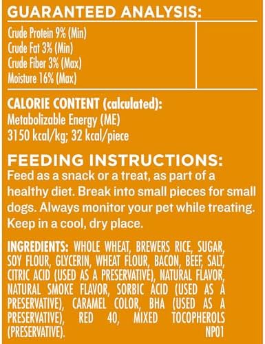 Milk-Bone Stuffed Dog Treats with Real Bacon & Beef, 10 Ounce (Pack of 5), Crunchy Biscuit with Soft & Chewy Filling