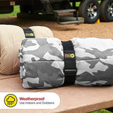 Super-Stretch Wrap-It Storage Straps, 24" (4 Pack) - Elastic Hook and Loop Cinch Straps - Garden Hose Strap, Pool Hose Organizer, Cables Straps, Extension Cord Wrap, Garage and RV Storage Accessories