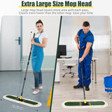 24" Commercial Dust Mop for Floor Cleaning, Heavy Duty Large Mop with Replacement Mop Pads, Industrial Duster Floor Wet Dry Mop for Cleaning Office Garage Hardwood Warehouse Factory Mall