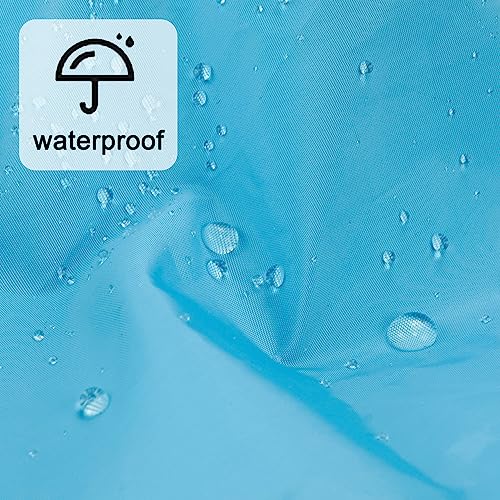 Reusable Shower Cap for Women, Large Waterproof Shower Bonnet Washable Elastic Band Bath Hair Hat for Long Hair, Braids(Lake Blue)