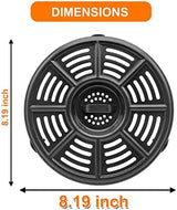 Air fryer Accessories for Ninja AF101 AF161 AF150 Air Fryer, 8.2'' Round Food Grade Air Fryer Grill Pan Grill Plate Crisper Plate Replacement Parts Tray Rack Compatible Ninja Foodie Pressure Cooker