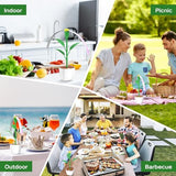 Fly Fans for Tables Outdoor Indoor Keep Flies Away, Portable Batteries Powered Fly Repellent Fan with Holographic Blades for Picnic, Food, BBQ,Party, Home, Kitchen (2 Pack)