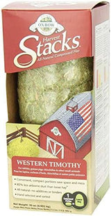 Oxbow Animal Health Harvest Hay Stacks, Western Timothy Hay, All Natural Hay for Rabbits, Guinea Pigs, Chinchillas, Hamsters & Gerbils, 35 oz