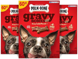 Milk-Bone Gravy Bones Dog Treats with 4 Savory Meat Flavors Coated in Gravy, 60 Ounce (Pack of 3)