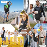 CUBY Dog and Cat Sling Carrier - Small Dog Carrier Sling with Adjust Strap & Zip Pocket, Hands Free Soft Dog Slings for Small Dogs Cats Puppy Pets Outdoor Travel Safety Purse Bag (Black)