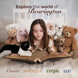 Bearington Collection Lil' Socks Cat 8 Inch Stuffed Animals Stripped Cat Plush Toy - Stuffed Cats That Look Real - Plushies for Kids