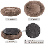 MFOX Calming Dog Bed (L/XL/XXL/XXXL) for Medium and Large Dogs Comfortable Pet Bed Faux Fur Donut Cuddler Up to 25/35/55/100lbs