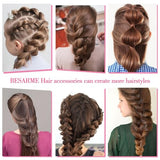 BESARME 28 Colors Rubber Bands for Hair with 7 Hair Styling Tools, 2100 Pcs Colorful Elastic Hair Ties Ponytail Holders Hair Accessories for Girls Baby Toddler Christmas Gifts